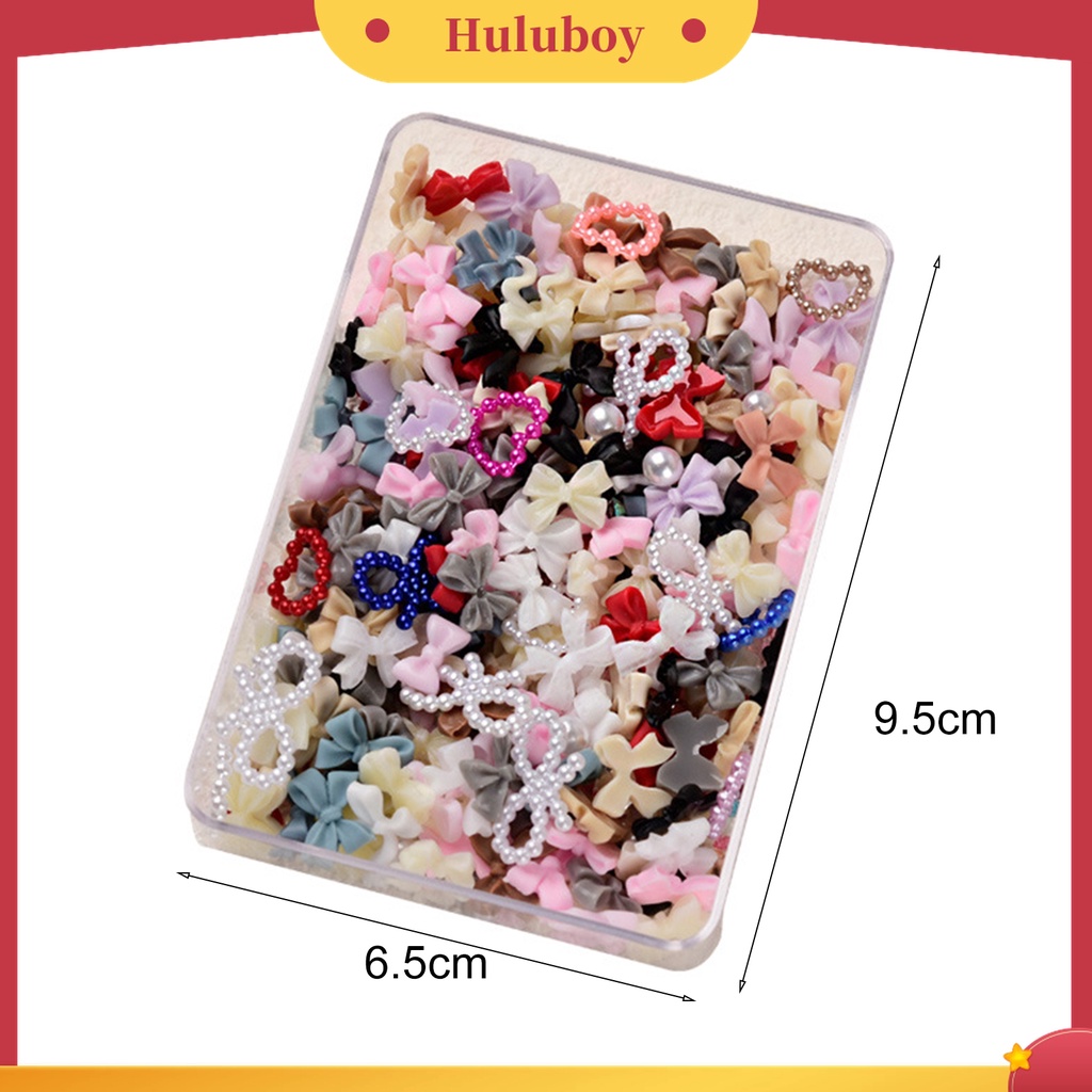 Huluboy Huluboy♡ 1 Kotak Ornamen Pita 3D 50g Untuk Dekorasi Manicure Wanita