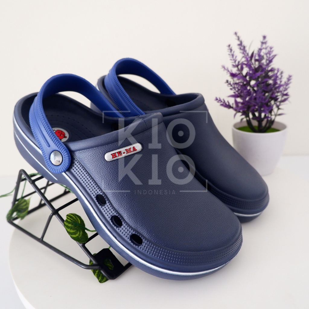 Sandal Kodok Sendal Kodok Nyaman Sandal Sport Sandal Kamar Mandi Antislip Sandal Rumah Baim Perawat 956M-Navy