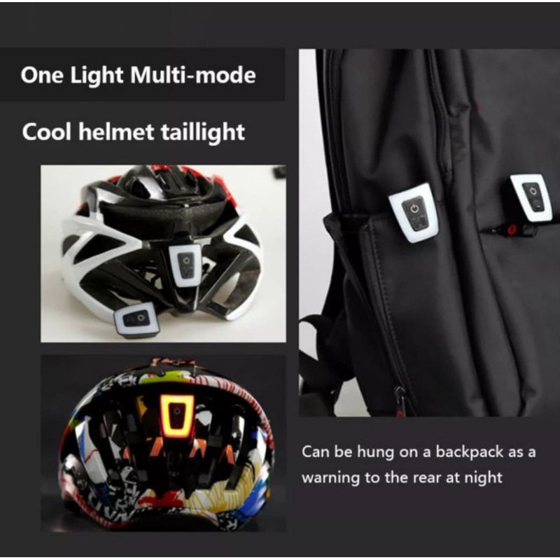 Lampu Led Belakang Sepeda Support Sadel Tas Helm Rockbros GUB Cairbull