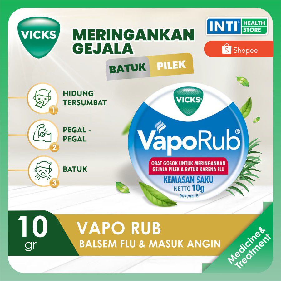 VICKS | Vaporub 10gr | Balsam | Balsam Anak | Balsam Flu &amp; Masuk Angin