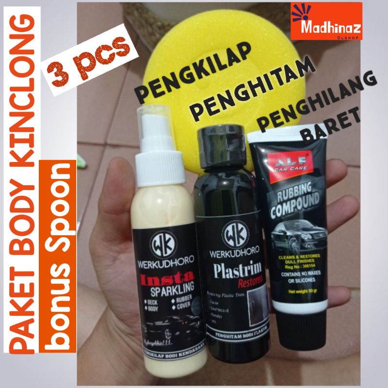 Penginclong body/Rubbing Compound / Insta Sparkling / Plastrim Restored / Penghilang Baret / Pengkilap / Penghitam