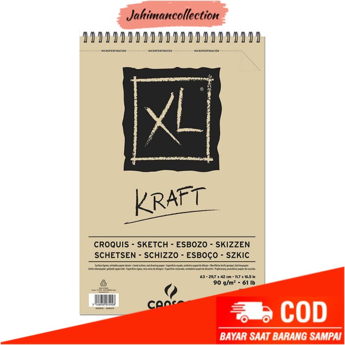 

✨ BISA COD ✨ CANSON XL Kraft A3 (Sketch Pad)