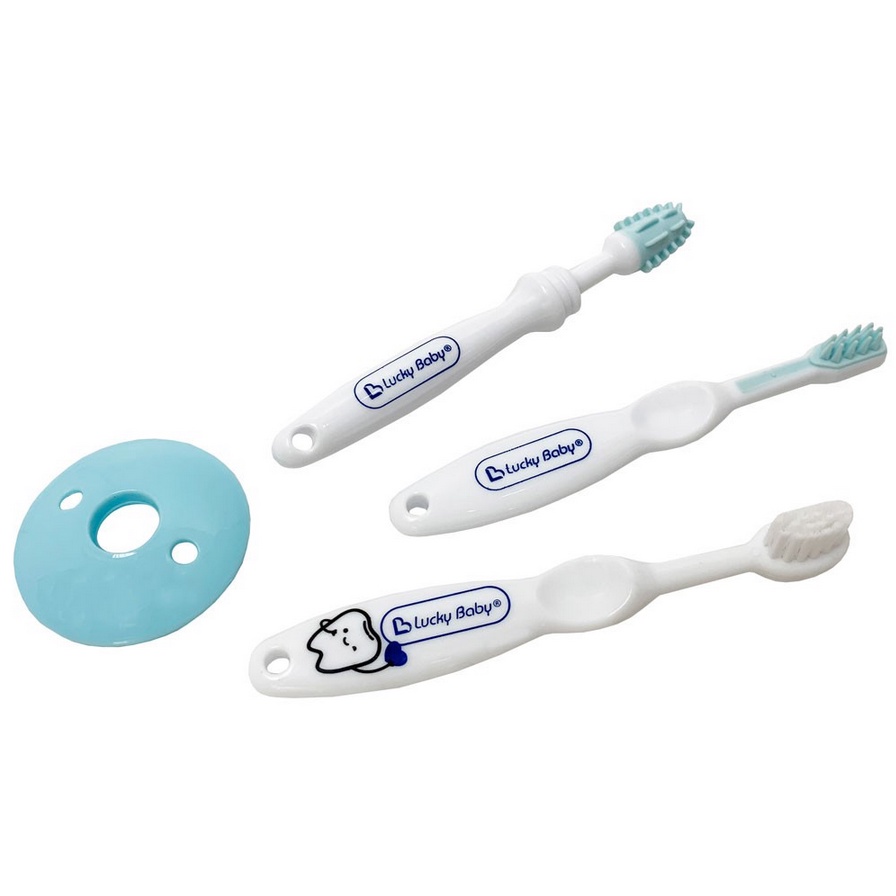 Lucky Baby Toori - Training Toothbrush Toorie Set 3pcs Sikat Gigi Anak Bayi Toddler Latihan Kids Pembersih Mulut Oral Care Kit
