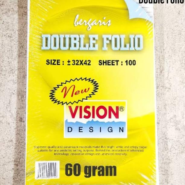 

BIG SALES ㊤ DOUBLE FOLIO VISION 100 LEMBAR ♠