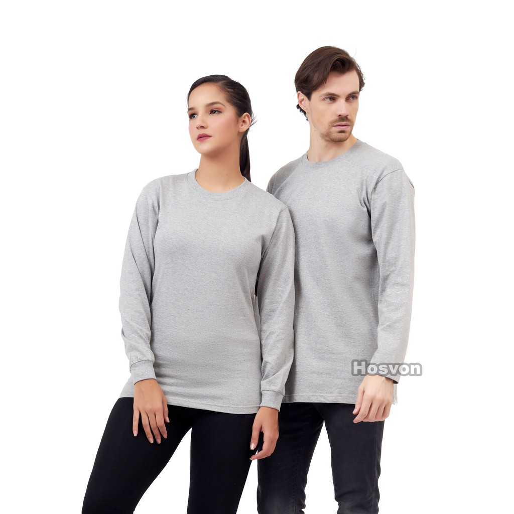 ABU MISTY Cotton Combed Lengan Panjang M - XXL (PRIA &amp; WANITA)
