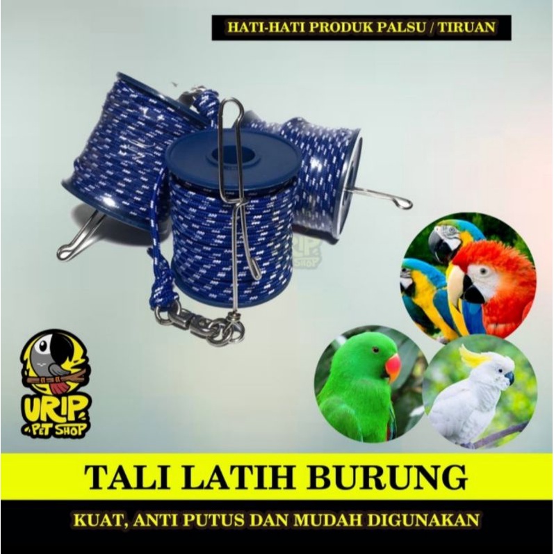 TALI UNTUK LATIHAN BURUNG MACAW, AFGREY, KAKATUA ANTI PITUS