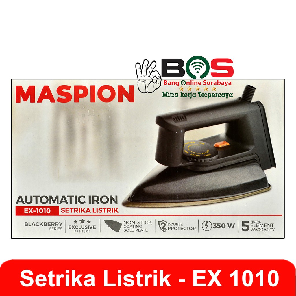 Setrika Listrik Maspion Electric Iron Maspion EX-1010 BB EX 1010