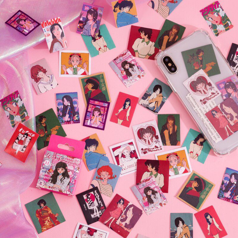 Sticker Anime Beautiful Girl 46pcs