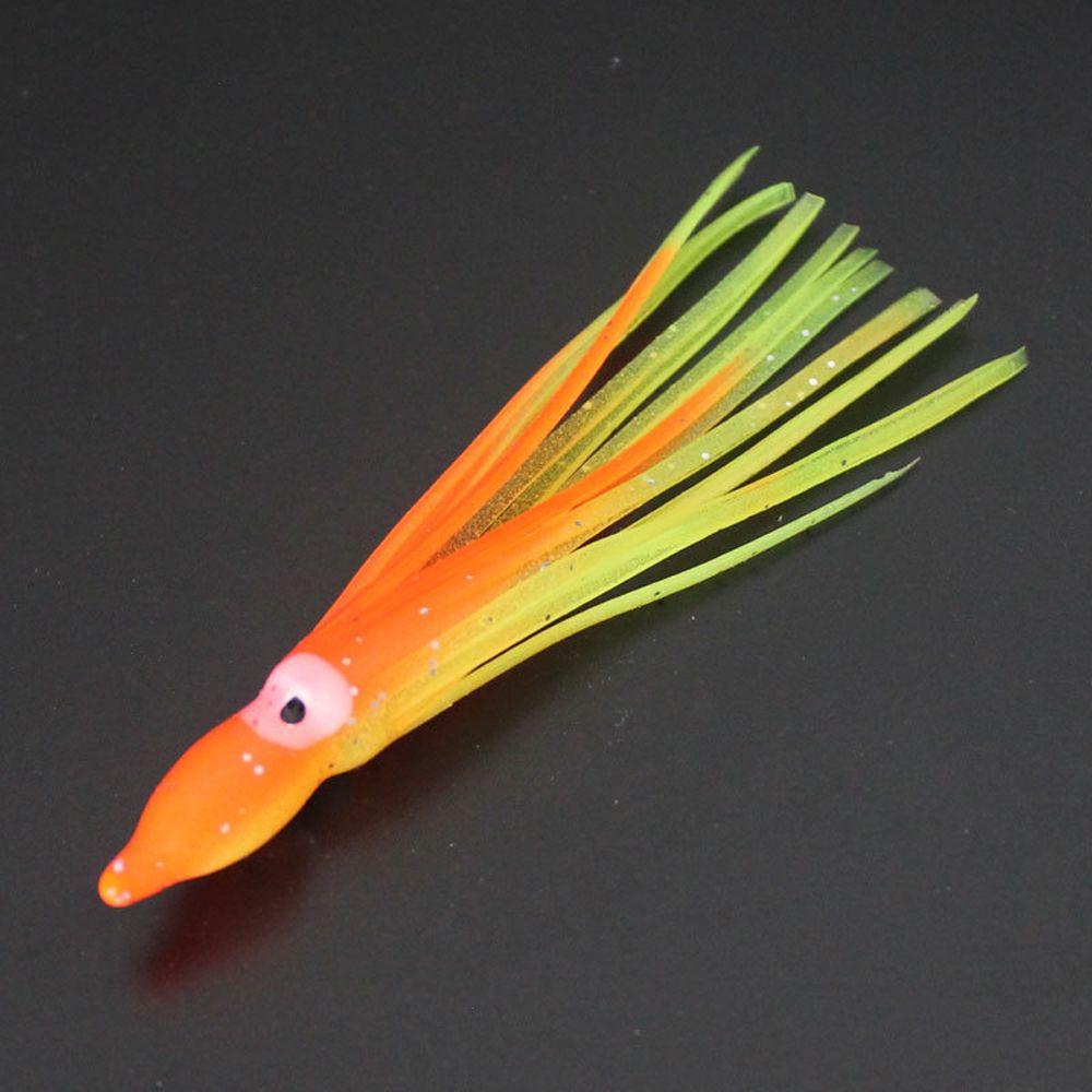 Lanfy Pancing Laut Soft Lures Fishing Tackle 5cm Luminous Threads Rok Glow Soft Squid Skirt