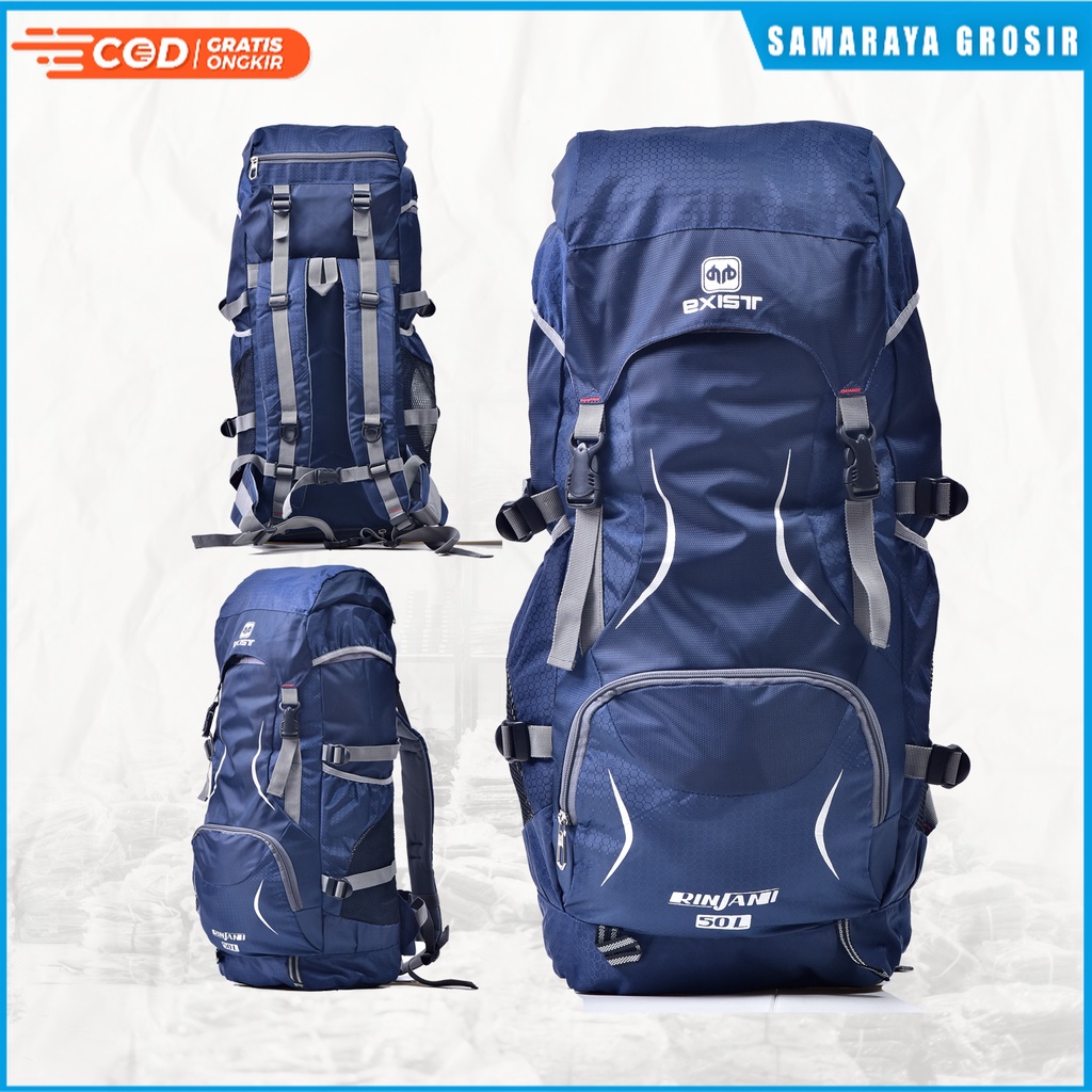 Tas gunung carrier murah 50 Liter outdoor / hiking / camping - tas outdoor pria murah - tas semi gun