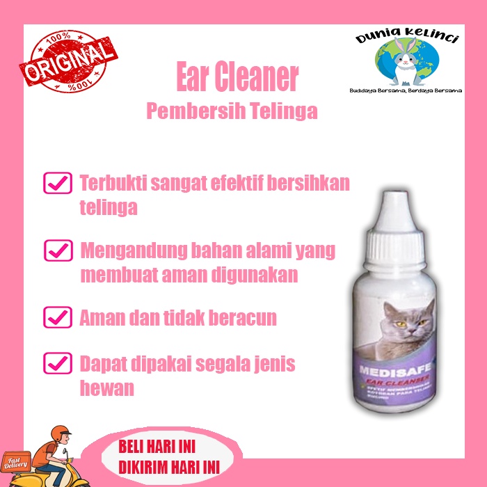 Pembersih telinga MEDISAFE EAR CLEANER Kucing Cairan Pembersih