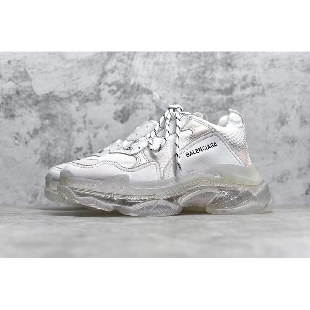 balenciaga triple s white grey