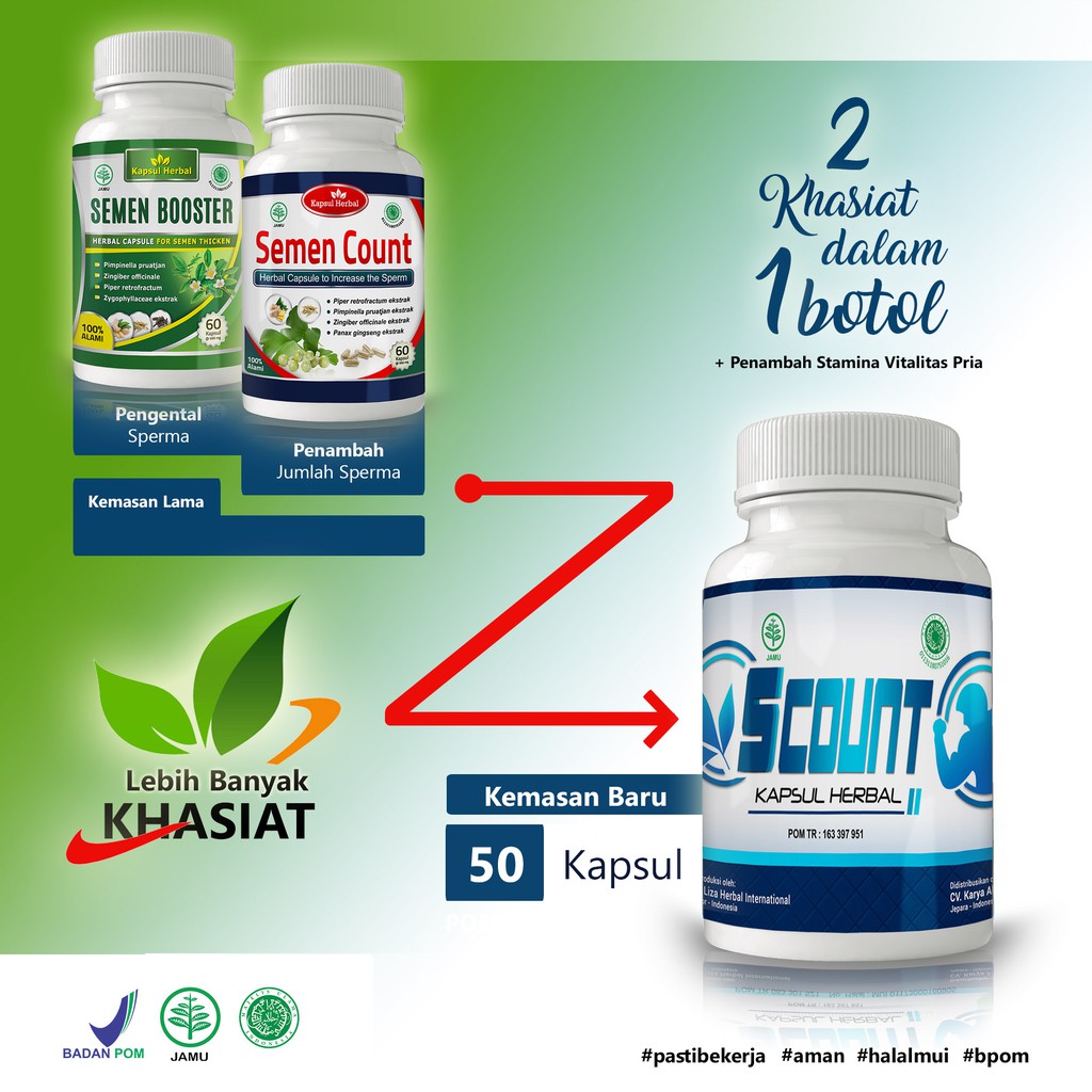 penyubur sperma, penambah jumlah sperma dan kental sehat - SCOUNT