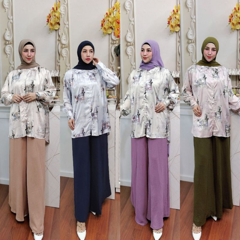 JELITA SET KULOT MOTIF ABSTRAK BY NAZLA