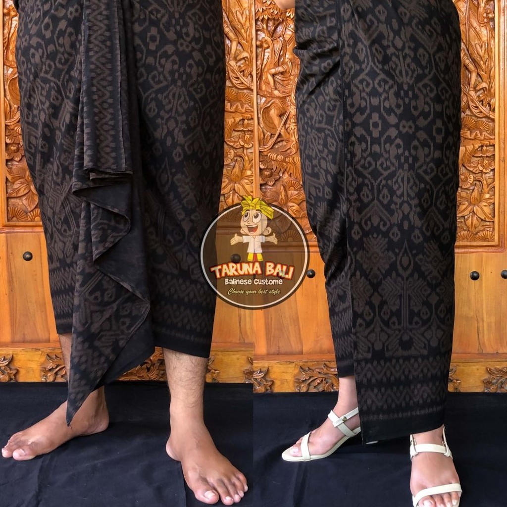 Kamen Batik Hitam Motif Print LEMBARAN