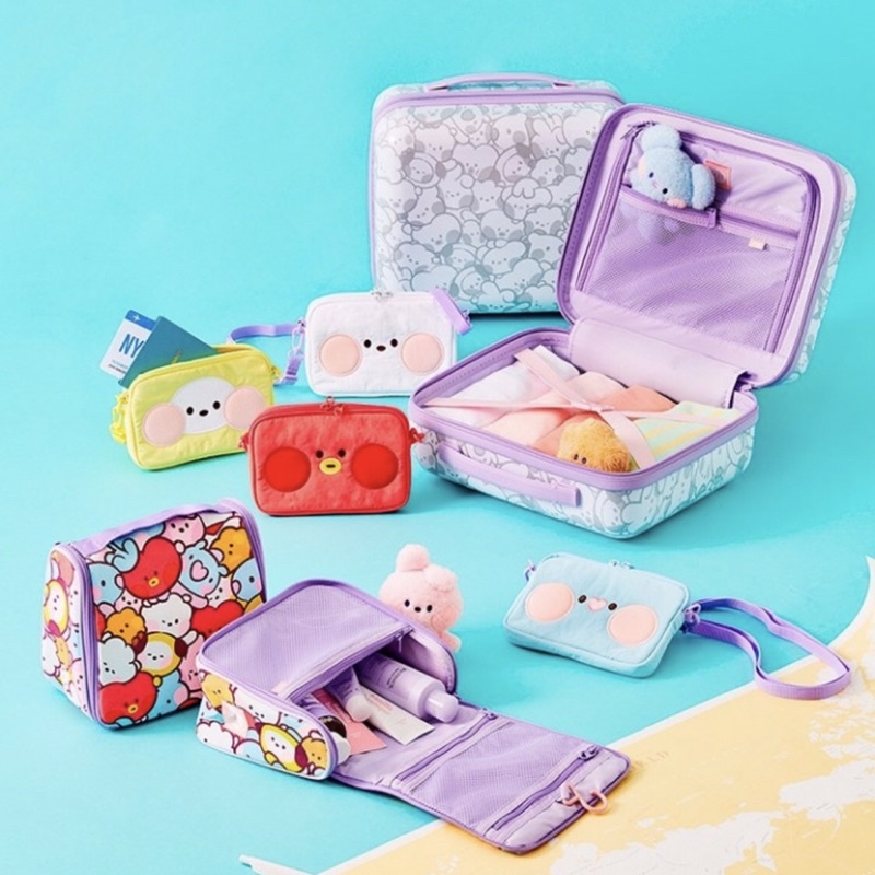 BT21 MININI TRAVEL CROSS BAG TAS BT21 POUCH TRAVEL MINI CARRIER KOPER BT21 CABIN BAGASI