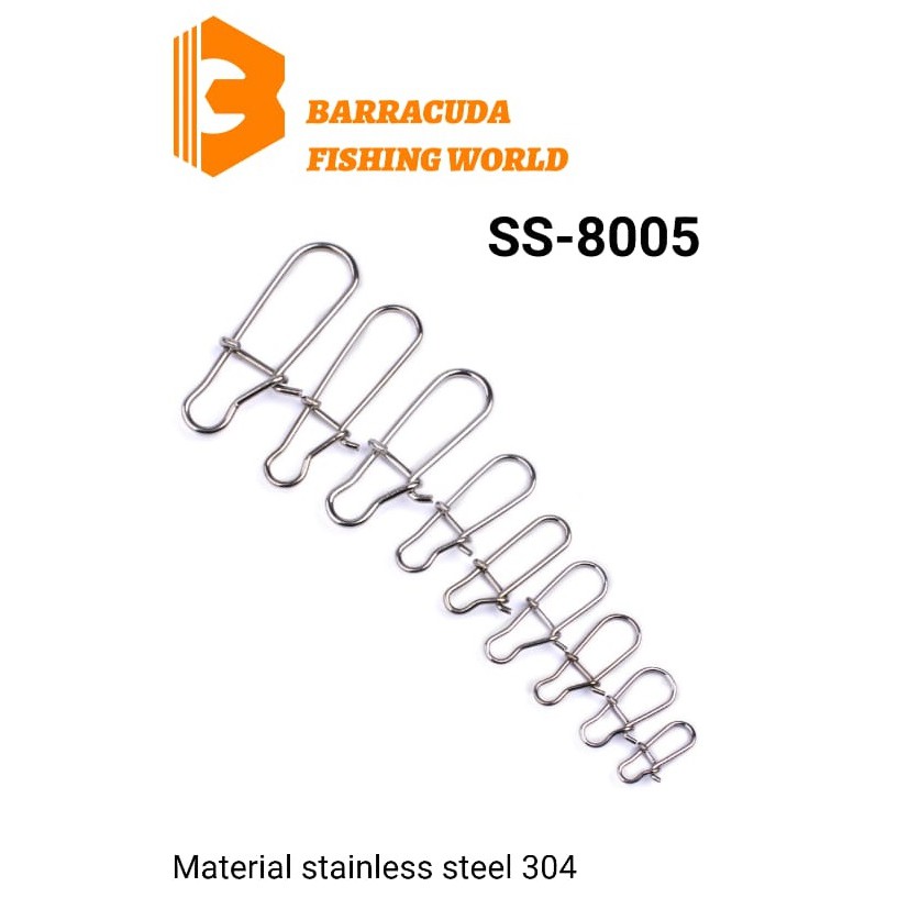 Paku SS 8005 Barracuda Nice Sare snap Stainless peniti Pancing