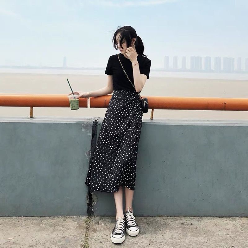 Rok Polka Korea | Rok Motif Polkadot