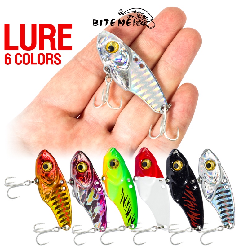 Umpan Pancing Hardlure Bentuk Ikan VIB Spinner Mata 3D Bahan Metal 5g / 7g / 10g / 15g / 20g