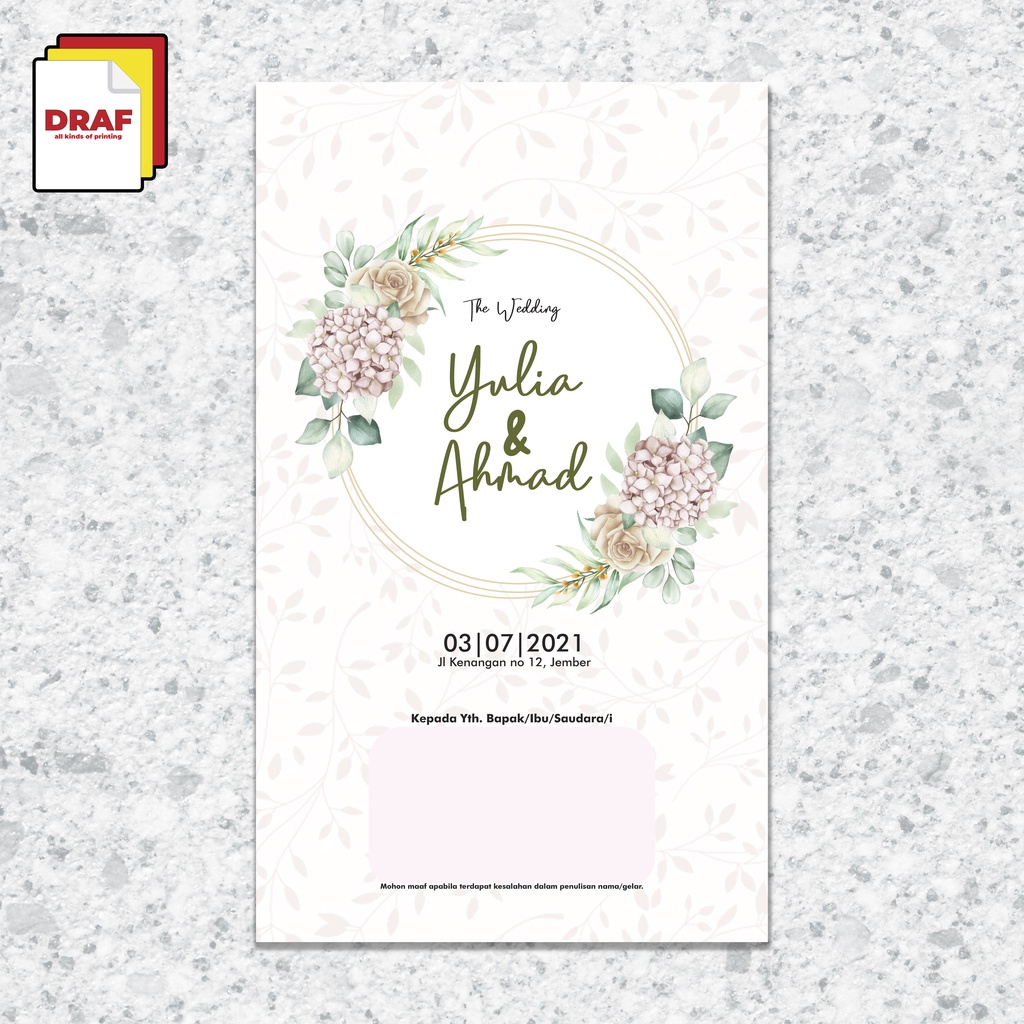 KATALOG 3 UNDANGAN PERNIKAHAN DRAF PRINTING