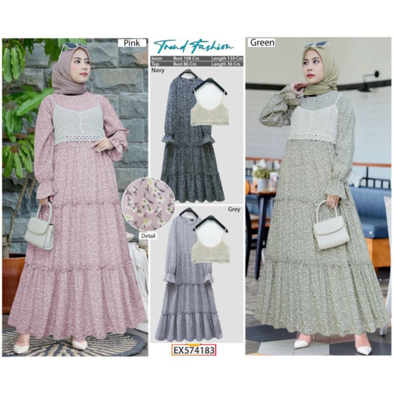 GAMIS SUSUN/GAMIS PLUS OUTTER/GAMIS FLOWER IMPORT