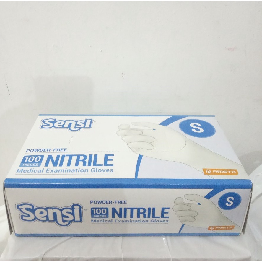 Sarung Tangan Nitrile Sensi Ukuran S isi 100