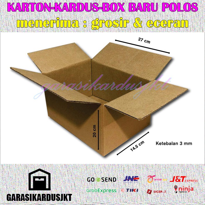 

KARDUS | BOX | KARTON PACKING ( 27 x 20 x 14.5 ) POLOS BARU