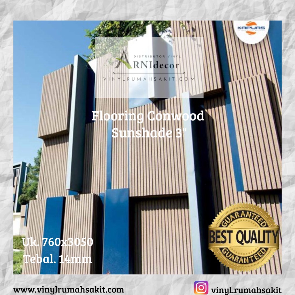 Flooring Kayu Conwood Sunshade 3" - Khusus untuk Kisi-kisi
