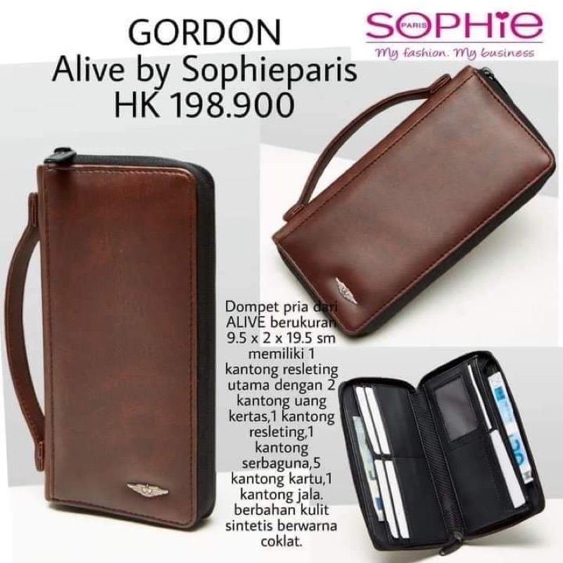 DOMPET GORDON By ALIVE SOPHIE MARTIN PARIS DOMPET PANJANG PRIA