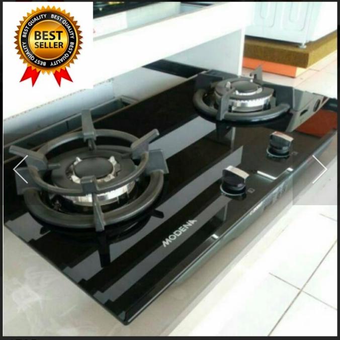 Kompor Gas Tanam Modena Bh 1725 Black/Kompor Tanam 2 Tungku Bliboss