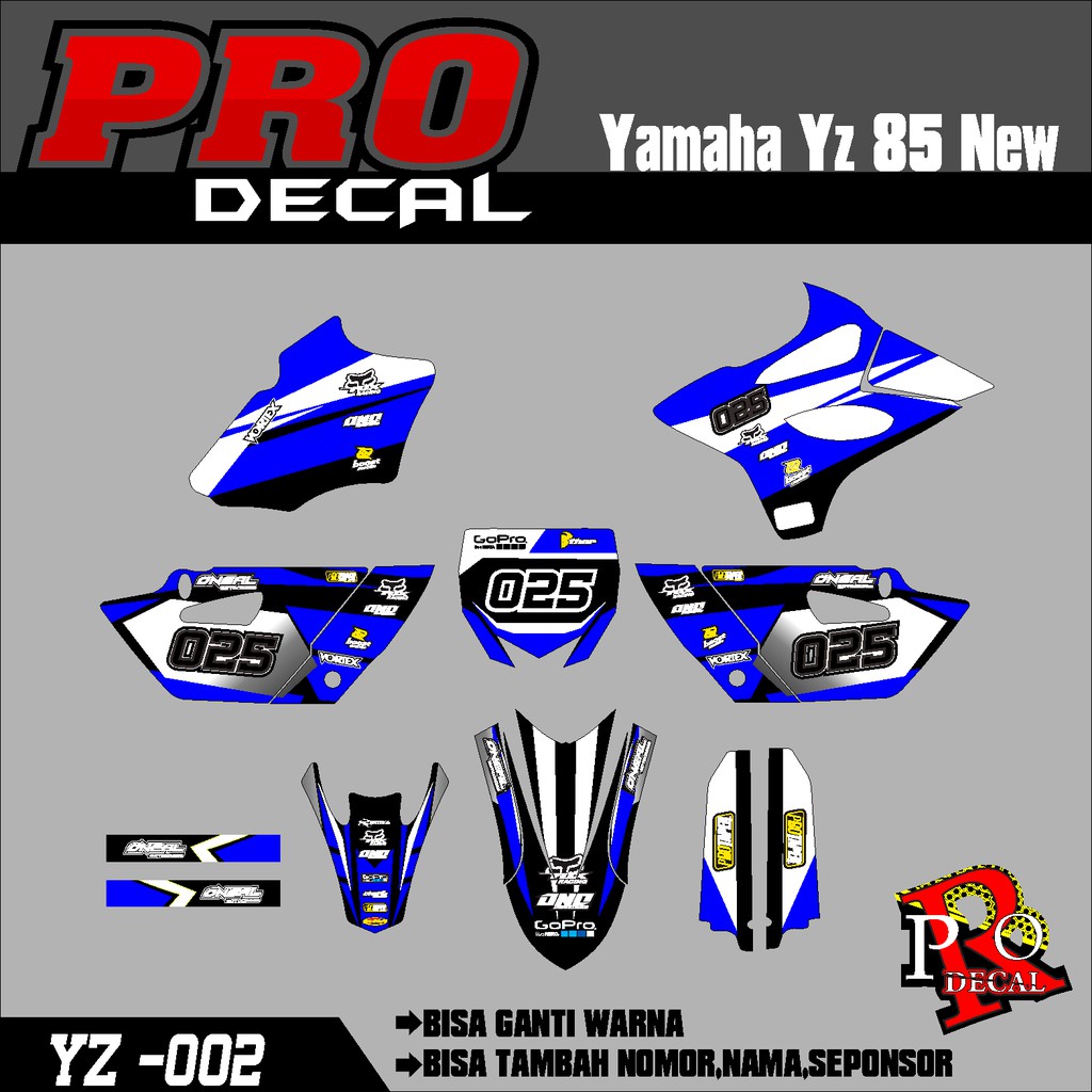 Decal Bebek Custom Yamaha GTX/Yz 85 New/DECAL YAMAHA YZ 85 FULL BODY