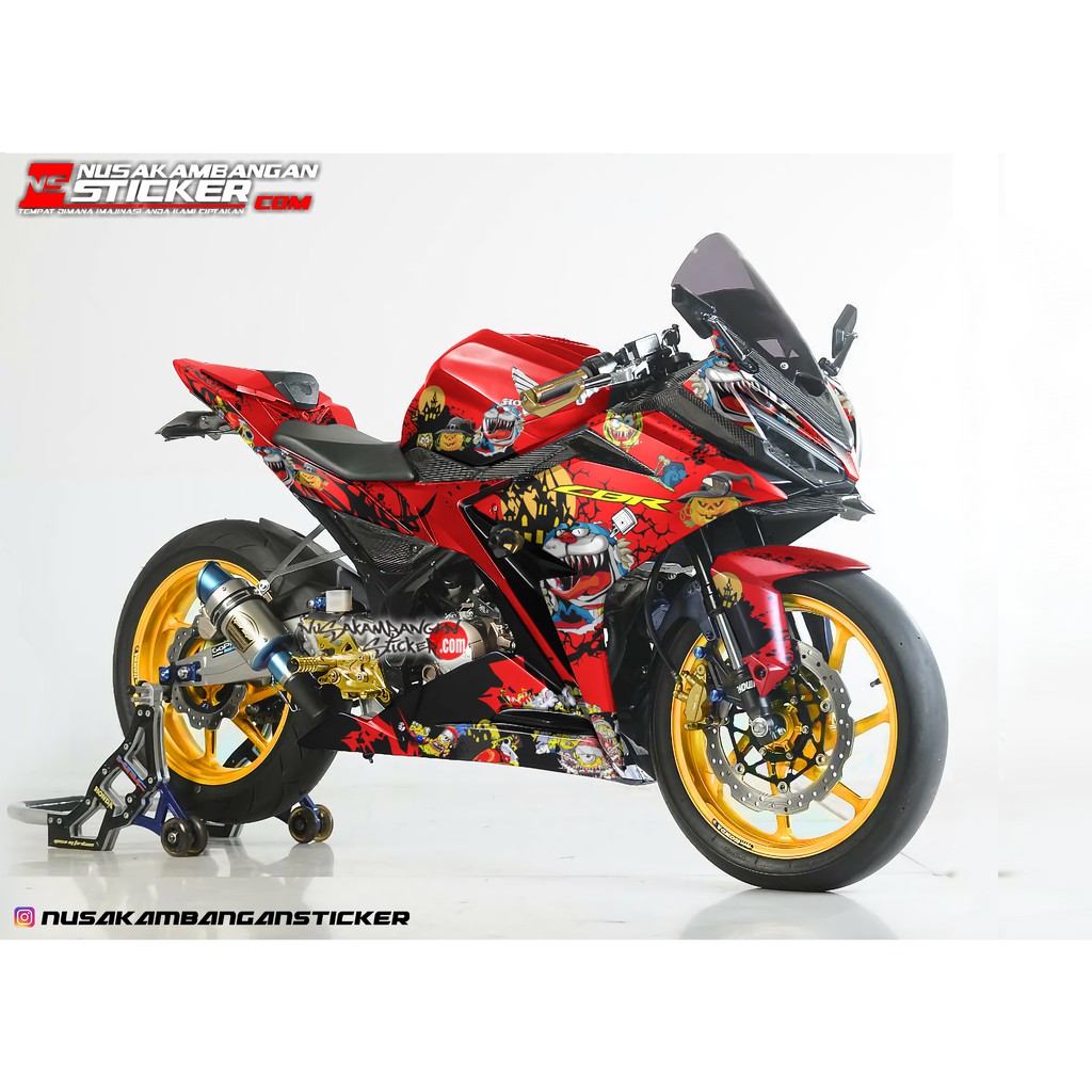 Decal Sticker CBR 150 R All New Doraemon Zonbie merah Stiker Full Body