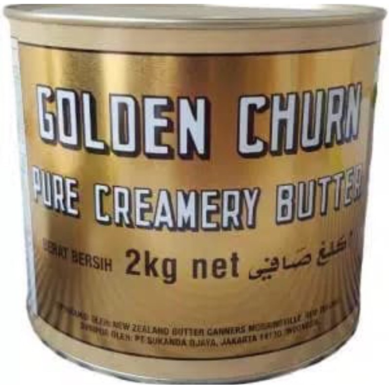 

Butter Golden Churn 2kg New Zealand Pure Creamery Mentega