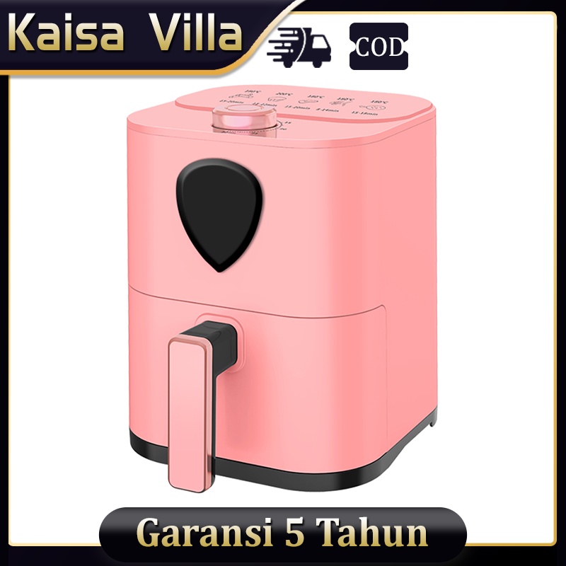 KAISA VILLA Air Fryer Low Watt 5L 650W Pink