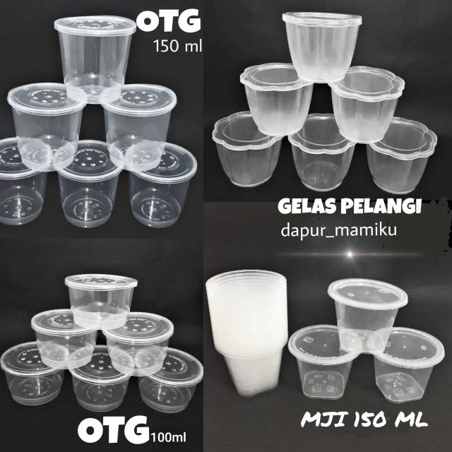 DAPURMAMI  Cup Gelas Plastik 100ml &amp;150ml Cup Puding Cup Selai Cup slime