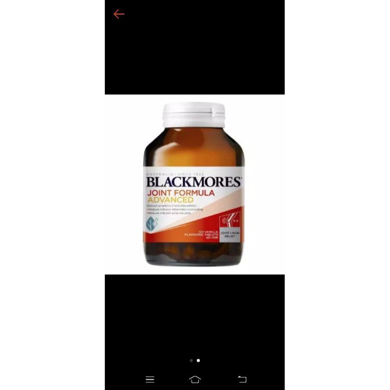 Blackmores Join Joint Formula Advanced 120 Tabs Suplemen Tulang Sendi Nutrisi