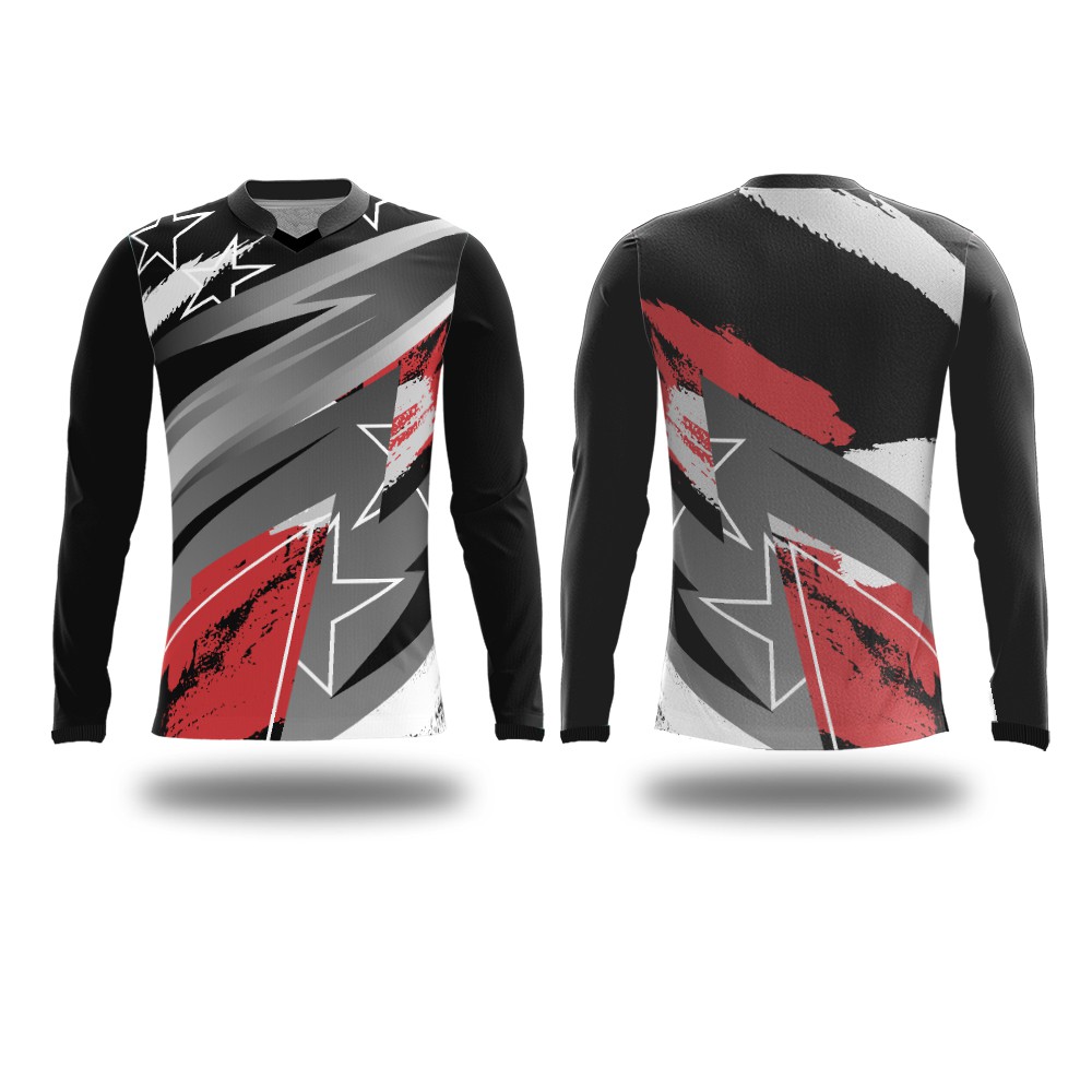 Kaos Baju Jersey sepeda gowes mtb Lengan Panjang premium custom design