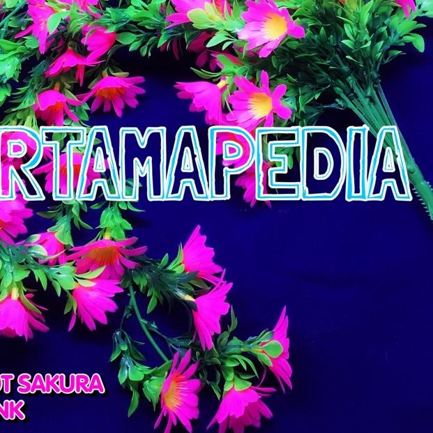 ✥ BUNGA MERAMBAT JUNTAI POT SAKURA/ Bunga Plastik/ Daun Rambat Plastik/ Rumput Plastik/ Busa Bunga G