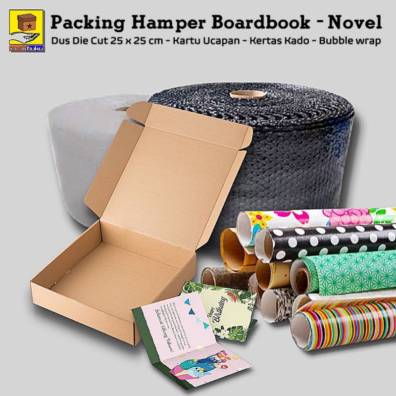 

PACKING HAMPER ULANG TAHUN ( BOARDBOOK & NOVEL )