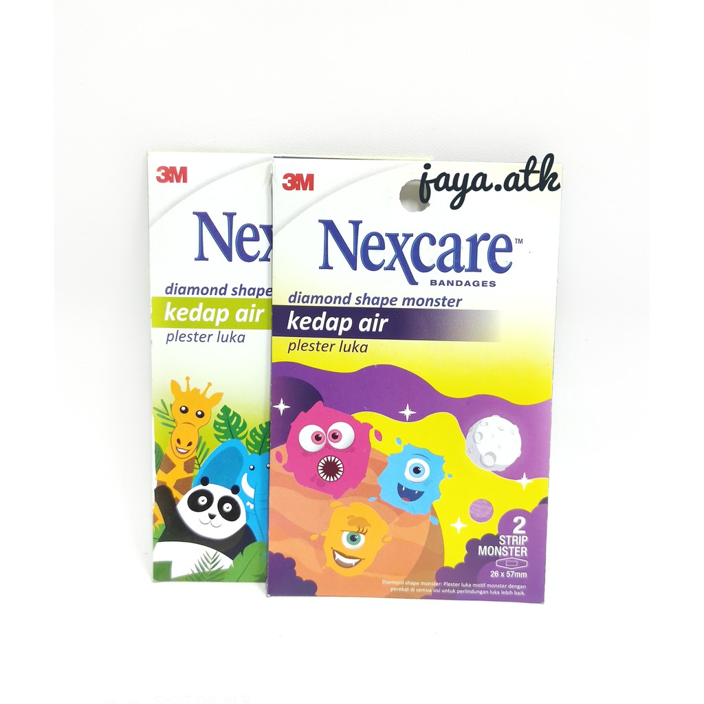 PLESTER ANAK ANTI AIR GAMBAR LUCU TENSOPLAST NEXCARE 3M DIAMOND SHAPE BANDAGE ISI 2 STRIP WATERPROOF