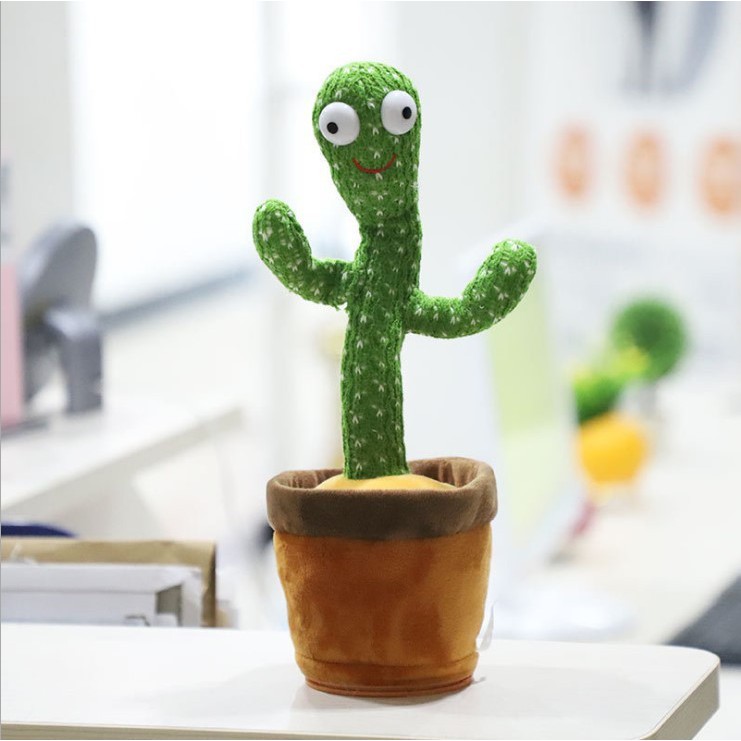 Cactus Toy Boneka Pintar Kaktus Joget Joged Goyang Bisa Ngomong Rekam Bicara Menari Dance Dancing