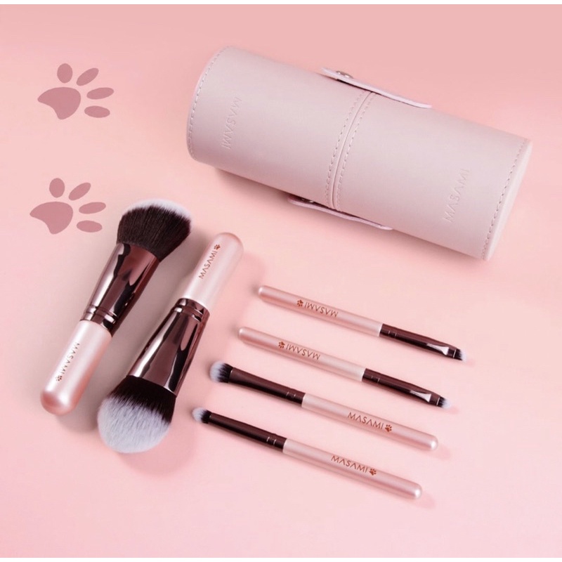 Masami Shuoko Puppy Brush Set 6pcs - kuas makeup