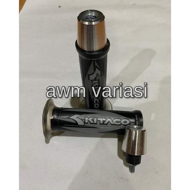 HANDGRIP DOMINO PLUS JALU STANG CROME  BISA UNTUK SEMUA MOTOR