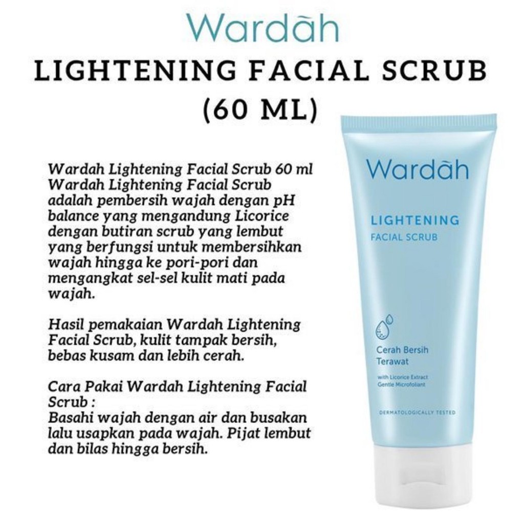 Jual Wardah Lightening Facial Scrub Indonesia|Shopee Indonesia
