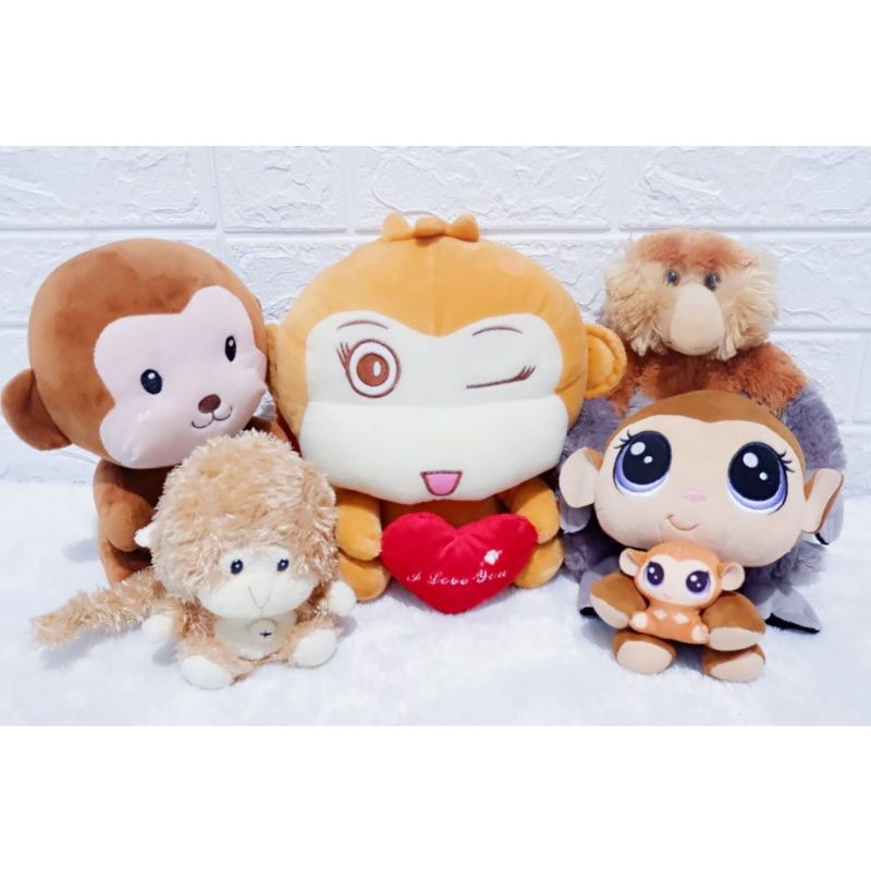 boneka monyet kera monkey bekantan little pet shop hasbro