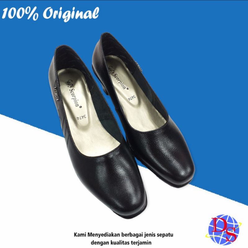 SCORPION/3474/HITAM/SEPATU PANTOFEL/SEPATU PANTOFEL WANITA/SEPATU PANTOFEL KULIT/SEPATU SCORPION/SEP