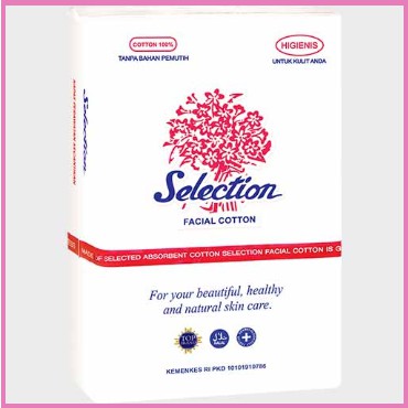 Kapas SELECTION 35 gr FACIAL COTTON - Pembersih Wajah -100% Cotton