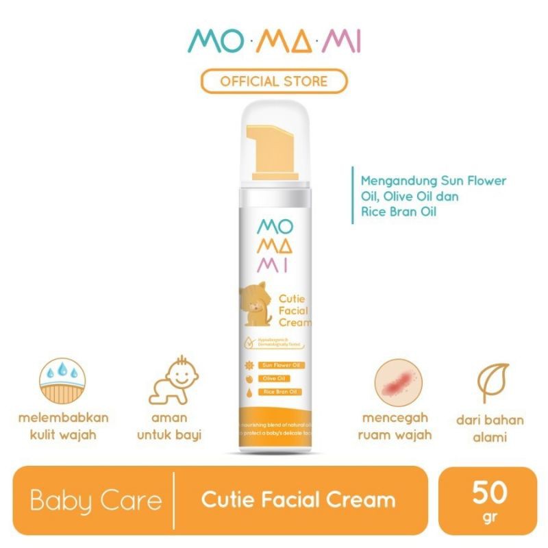 Momami Cutie Facial Cream 50gr/cream muka bayi