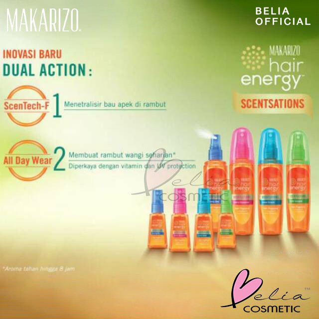 ❤ BELIA ❤ MAKARIZO Hair Energy Scentsations Hair Fragrance 30mL 60mL 100mL | Parfum Rambut Mist Perfume