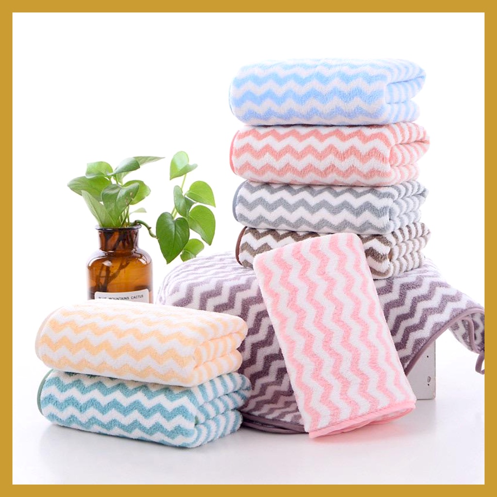 Handuk Mandi Bulu Tebal Lembut Halus Bath Towel Handuk Dewasa Bayi Motif Diamond ZigZag Handuk Mandi Daya Serap Tinggi GOSHOP88